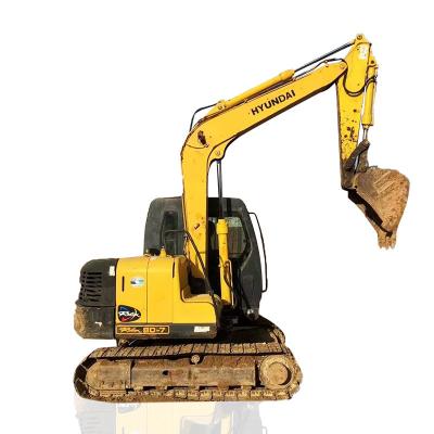 China Hyundai 80-7 Used Hydraulic Excavator 45w Rated Power 8 Tonnage 0.3m3 Bucket Capacity for sale