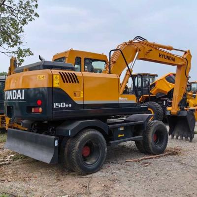 China Kleiner Gebrauchtbagger Hyundai R150w-9 Radbagger 0,23m3 Eimerkapazität zu verkaufen