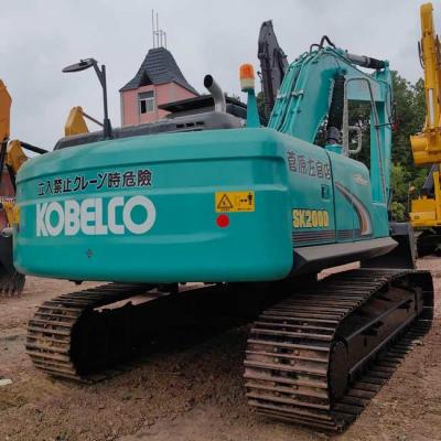 China 20tons Second Hand Kobelco Excavator Middle SK200D Crawler Excavator 0.8m³ Bucket Capacity for sale