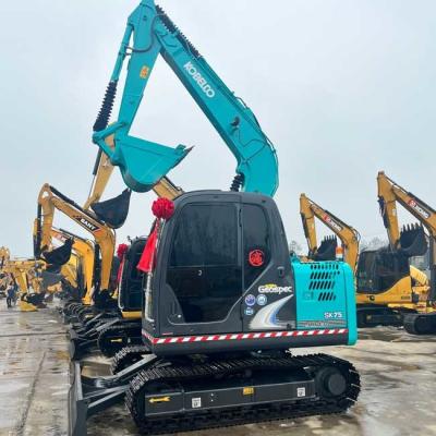 China Mini Excavator Used Kobelco SK75 Crawl Excavator 0.4m3 Bucket Capacity for sale