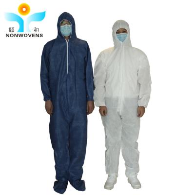 China batas disponibles de 55gsm SMS con los trajes de Hood And Boots Disposable Ppe para aislar en venta