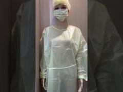 FDA Disposable Isolation Gown SMS Non Woven Protective Gown With Elastic Knitted Cuffs