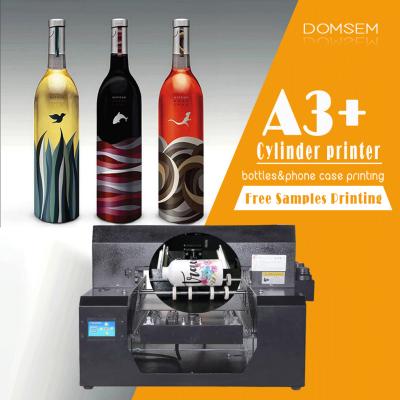 China Print shops DOM SEM A3 cylinder printers (big promotion) for water bottle/mug label UV inkjet printer for sale