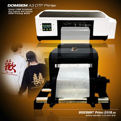 China Garment Shops (Big Promotion) New Cheapest Price DOM SEM l1800 32cm film dtf printer for heat transfer T-shirt printing machine for sale