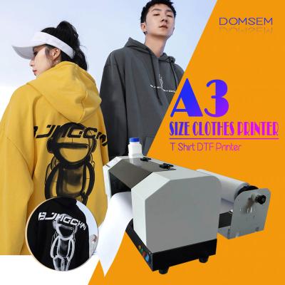 China Garment Shops A3 DTF Direct to Garment DTG DTF Printer for T-shirt Shirts T-shirt Cloth Fabric Jeans for sale