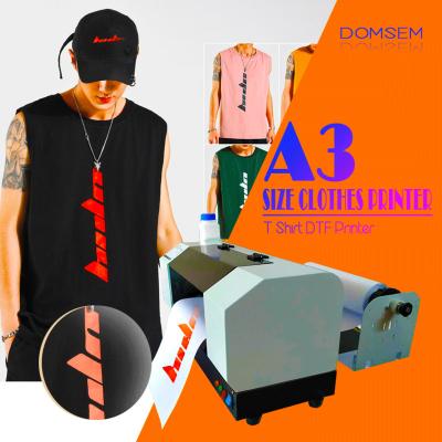 China Hotels DOMSEM A3 DTF T-shirt Printer Machine for Garment Clothes T-shirt for sale