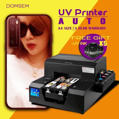 China DOMSEM Hotels PVC ID Card Logo Printing Machine A4 Digital UV Flatbed Printer Phone Case Printer for sale