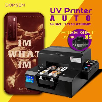 China Home Use Printerhead A4 Digital Phone Case Printers Mobile Phone Cover Free Flatbed UV Printing Machine for sale