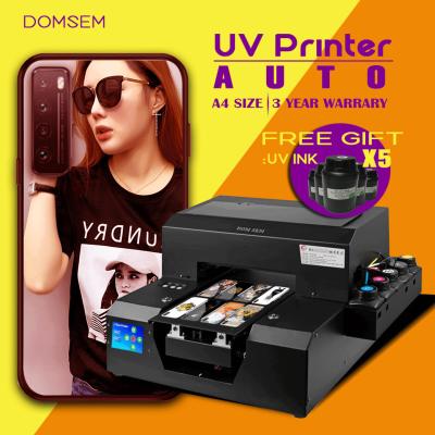 China All Kinds Of A4 Surfaces UV Inkjet Printer For Phone Case Metal Glass Gift Box Badge Signs PVC Card 6 Colors With 3D Textured Sublimation rough relief for sale