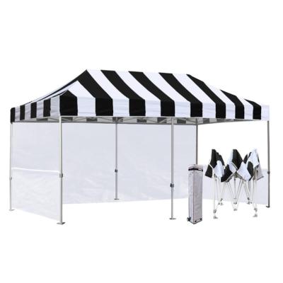 China Custom colors stripes commercial pop up canopy 10x20 ft shop tent outdoor gazebo 3x6 trade show tent for sale