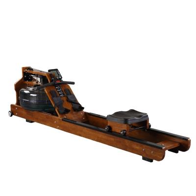 China Rowing Machine Wooden Home Gym Water Resistance Foldable Rowing Machine for sale