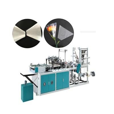 China DRQ-E500 Factory Maker Plastic Bag Folding Plastic Bag Flower Sleeve High Speed ​​Streamlined Flower Bag Making Machine for sale