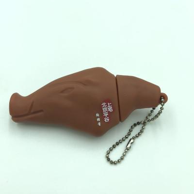 China 2021 hot sell USB3.0 16G 32G USB shape USB3.0 16G 32G USB drive classic pig head PVC animal shape hot antique stick USB flash memory pendrive for sale