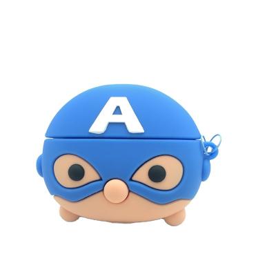 China Cute Cartoon Style Captain A Style Earphone Protective Case With Shockproof Effect Earphone Protective Case For airpods 1 2 pro max for sale