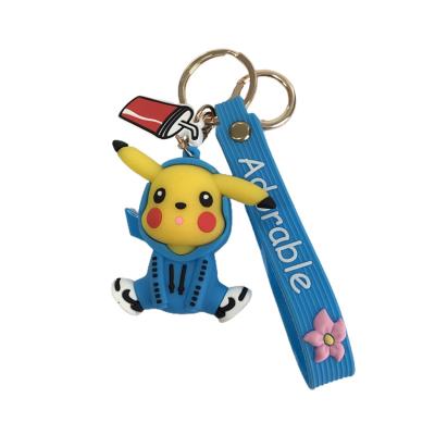 China Promotion Gift Key Chain Pikachu Animation Doll Peripheral Key Bag Pendant Ornament Gift for sale