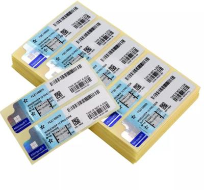 China WINDOWS BLUE STICKER Windows 10 pro OEM coa sticker small package blue fast delivery blue Windows 10 pro for sale