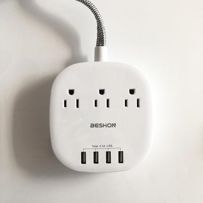 China Protective Beshon 4 Type C Power Band ETL Smart Power Strip USB Smart Surge Residential / Multipurpose USB for sale