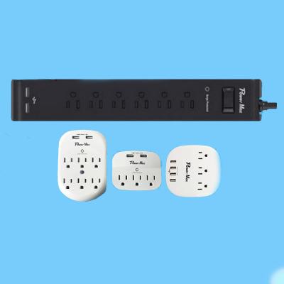 China Residential / General Purpose USA Standard Power Strip With Usb 6 Plug And Socket Receptacle for sale