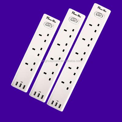 China 13 BS Band CB Lead 3 Extension 250 V POWER STRIP CE Socket Residential/General Purpose Socket, 4 Way Extension Lead for sale