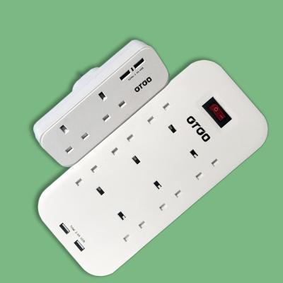 China Residential / General Purpose UKCA Extension Lead 6 Strips With PD 65W Extension Panel 6 Outlets AC Extension Socket for sale