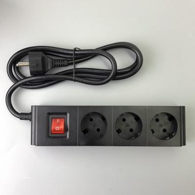 China Residential / General Purpose Germany Schuko Surge Protector German Type 3 OUTLETS POWER BAR SWITCH Main Shucko Surge Protector for sale