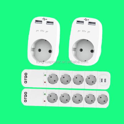 China Residential / Multi-Purpose Adapter EU Plug Schuko Socket Adapter German European Germany Travel Adapter for sale