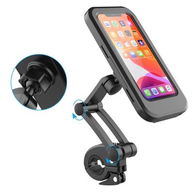 China Adjustable Bicycle Handlebar Bag Waterproof Phone Bag 360 Degree Rotation Bike Phone Holder Recycling Mount for sale