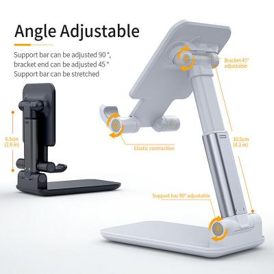 China Mini Mirror Portable Folding Desktop Phone Stand Adjustable Desk Tablet Phone Stand Holder For iPad Mobile Phone for sale