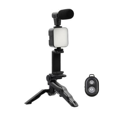 China Mini Video Making Vlog Tripod Kit With Microphone and Light for Live Brocast for sale