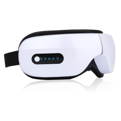 China Handheld Improve Sleep Eye Massager with Wireless Heat and Vibration Music Rechargeable Electric Smart Eye Massager for sale