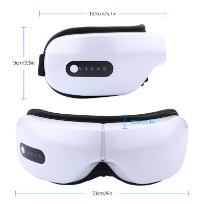 China Rechargeable Handheld Wireless Music Eye Massager Heat Compression Air Pressure Electric Eye Massager Smart Glasses for sale