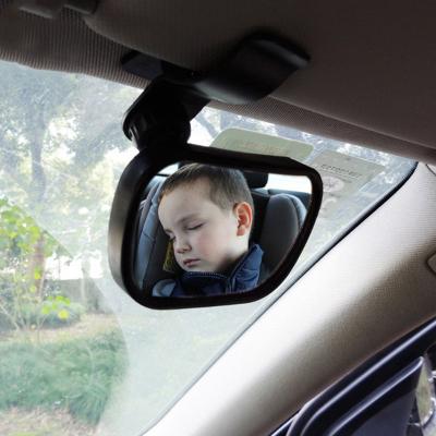 China 2 in 1 Mini Safety Car Back Seat Adjustable Baby Convex Mirror Baby Rear View Mirror Baby Kids Monitor 298*187mm Car-styling for sale