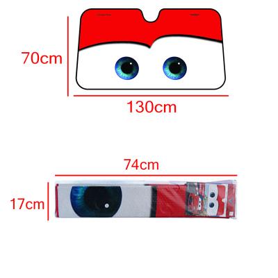 China Lowering Warm Sale Printing Windshield Car Sunshade Front Window Cartoon Cute Eyes Car Interior Temperatures Customized Folding Car Sunshade With Logo for sale