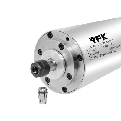 중국 물 냉각 80mm 1.5KW / 3KW 스핀들 모터 CNC 조각 및 프레싱 기계 판매용