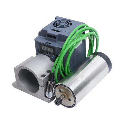 China 3.8kg Motor Performance 1.5KW ER11 CNC Router Round Air Cooled Spindle Motor Kit for sale