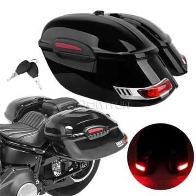 China Waterproof ABS Motorcycle Pair Bag Saddlebags For yamaha Bolt XVS 950 Kawasaki Triumph Bonneville for sale