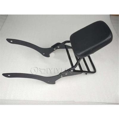 China High Quality Metal+leather Black Motorcycle Backrest Sissy Bar Luggage Rack For Lifan V16 LF250-D for sale