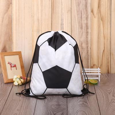 China Eco-Friendly Hot Soccer Custom Gift Bags Custom Polyester Drawstring Shoe Bag With Logo for sale