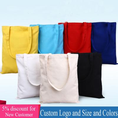 China Eco - Friendly Wholesale Promotional Canvas Bags Customized Tote Canvas Shopping Bags With Logo for sale