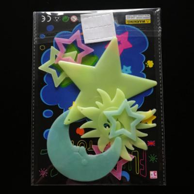 China Waterproof+Eco-friendly Kids Room Decoration Stickers Stars Sun Moon Glow In The Dark 3D Wall Stickers for sale