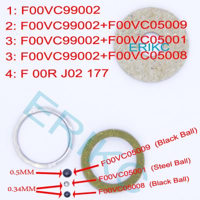 China Common rail fuel injector repair kits F00RJ02177 and ERIKC kit repair , universal bosch fuel injector repair kits for sale