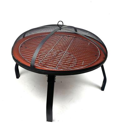 China Hot Sale Outdoor Foldable Outdoor Round Antique Warming/BBQ Brass Wood Burning 22