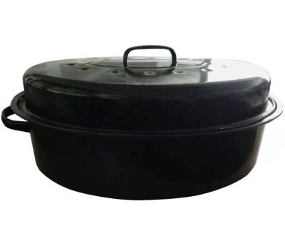 China Hot Sales European Easily Cleaned Enamel Multi-Roasting Oval Casserole 8L for sale