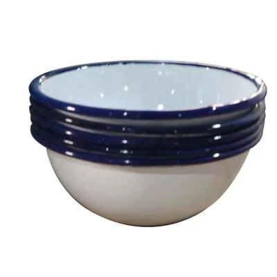 China Sustainable Hot Sales Eco Friendly White Enamel Round Steel Wash Bowl for sale