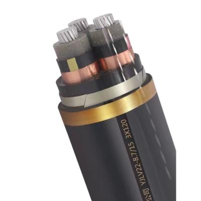 China High voltage cable YJV YJV22 10kv 8.8/15kv 3 * 35/50/70/95/120 square copper aluminium core cable for sale