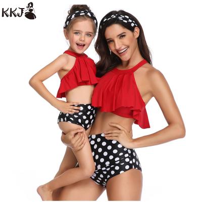 China 2019 Anti-UV new family mother and daughter swimwear bikini two pieces matching bikini family clothes for sale