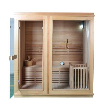 China Wholesale Traditional Indoor Computer Control Panel 4 Person Steam Sauna Dry Room With 6kw Stove for sale