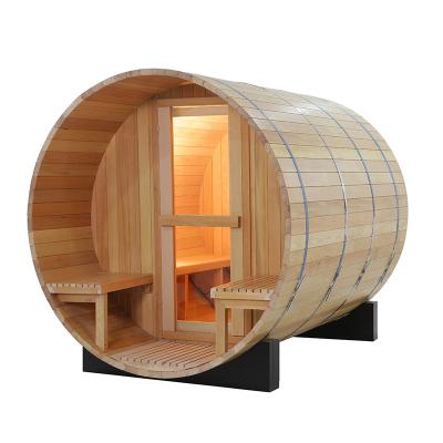 China Traditional 4 Person Traditional Solid Wood Sauna Barrel For Sale for sale