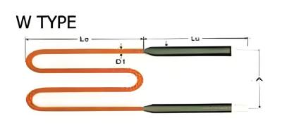 China High Temperature W Type MoSi2 Heating Element Molybdenum Disilicide Heater for sale
