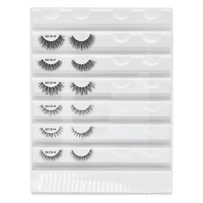 China Natural High Quality Wholesale Makeup Fake Fiber Vegan Fiber Eye Lash Lashes Soft Clear Strip Synthetic Eyelashes for sale